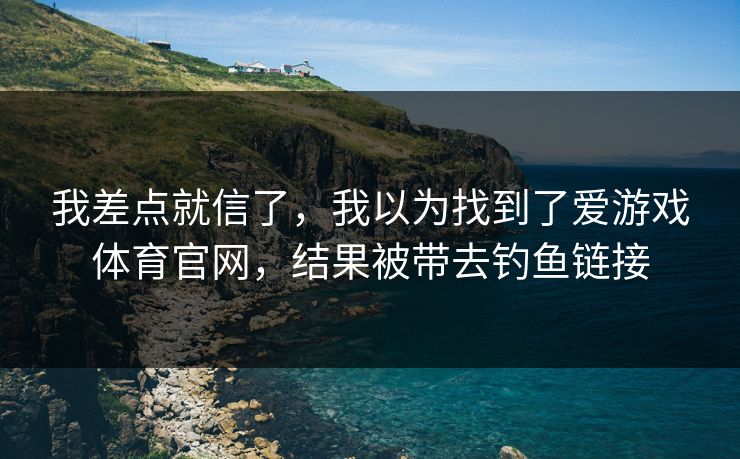 我差点就信了，我以为找到了爱游戏体育官网，结果被带去钓鱼链接